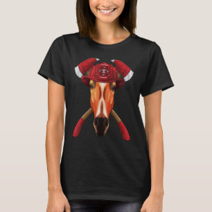 Firefighter Horse Fireman Boys Kids Fire Rescue Fa T-Shirt