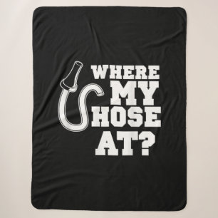 Firefighter Hose Adult Humour For Firefighters Sherpa Blanket