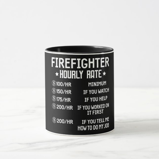 Firefighter Hourly Rate Mug (Center)