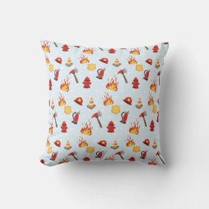 Firefighter Icons Pattern Cushion