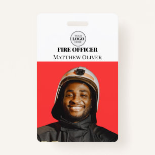 Firefighter ID Photo Simple Logo Badge ID Badge