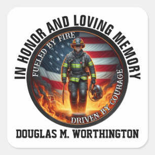 FIREFIGHTER In Loving Memory Sticker