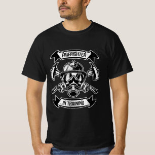 Firefighter In Training Axe Gas Masks Aspirant T-Shirt