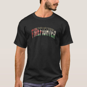Firefighter Jordanian Vintage Heritage Dna Flag T-Shirt