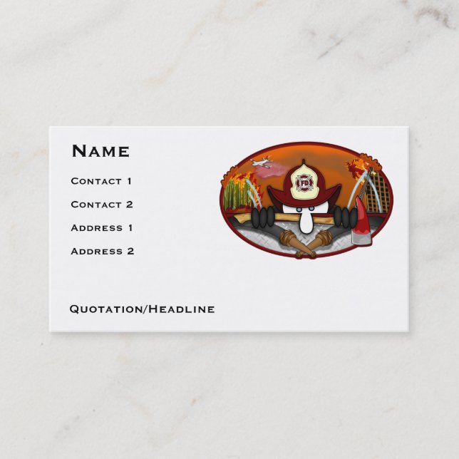 Firefighter Kilroy Business Card (Front)