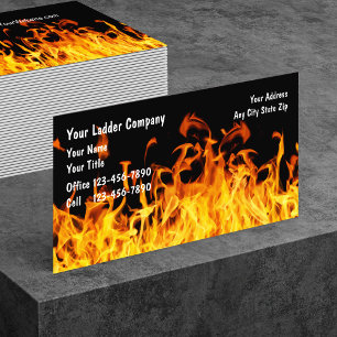 Firefighter Ladder Company Business Card