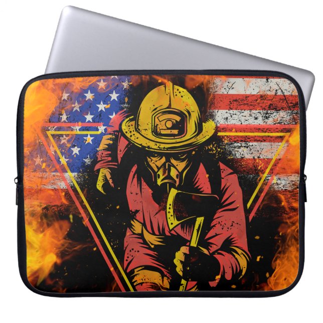 Firefighter Laptop Bag – Hero Fireman (Front)