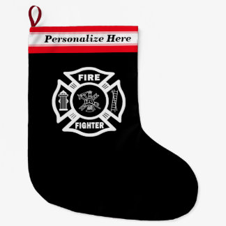 Firefighter Large Christmas Stocking