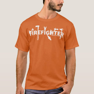 Firefighter lettering with equipment T-Shirt