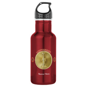 Firefighter Lieutenant’s Gold Bugle Medallion 532 Ml Water Bottle