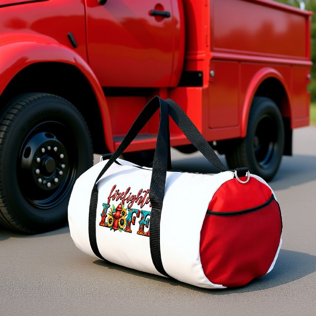  Firefighter Life Hydrant Sunflowers Duffle Bag (Creator Uploaded)