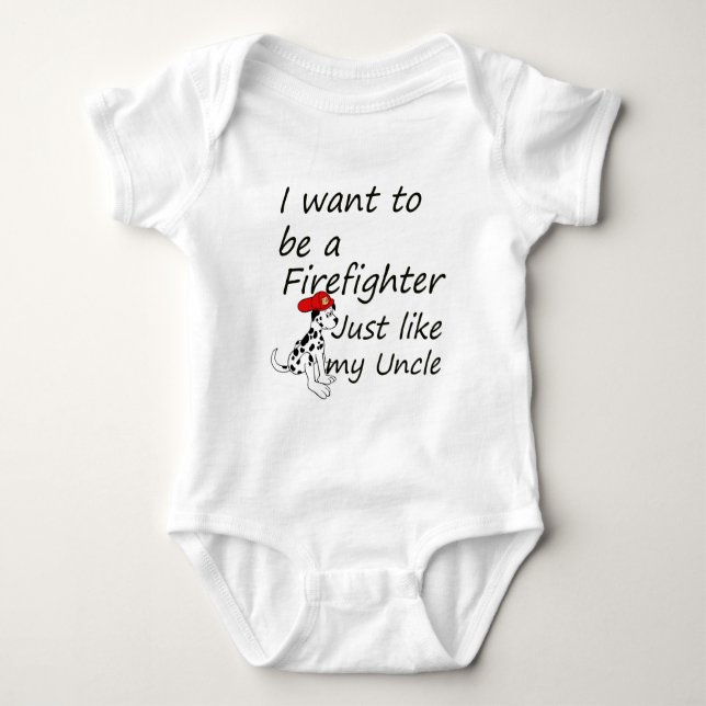 Firefighter like my uncle baby bodysuit (Front)