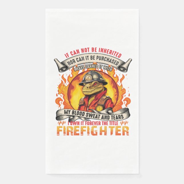 Firefighter Lizards Napkin (Front)