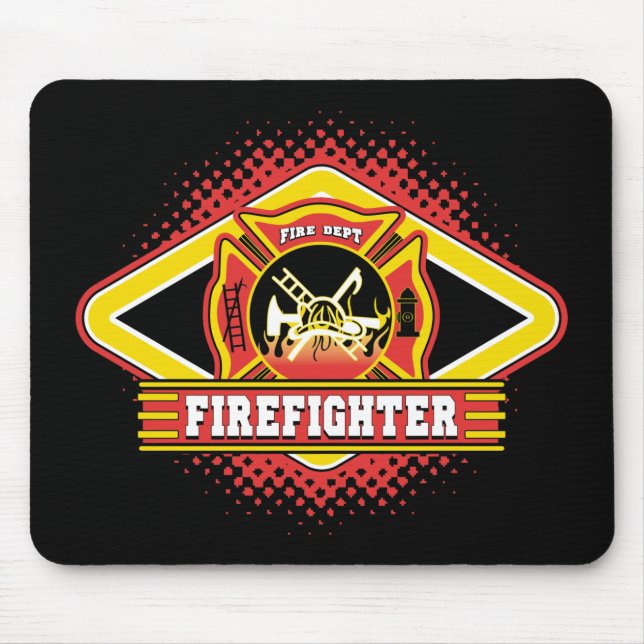 Firefighter Logo Mouse Mat (Front)