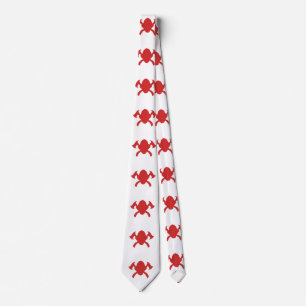 firefighter logo red silhouette tie