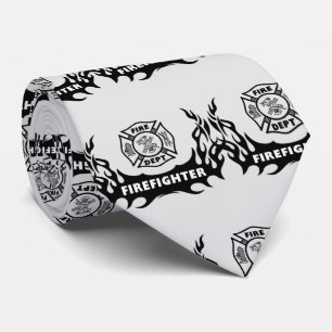 Firefighter Logo Tattoo Neck Tie