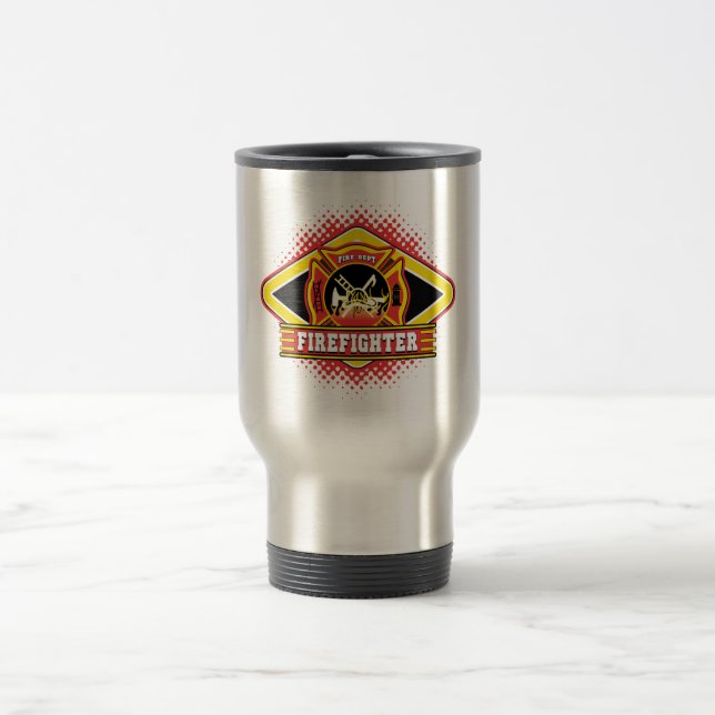 Firefighter Logo Travel Mug (Center)