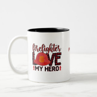 Firefighter Love my Hero Two-Tone Coffee Mug