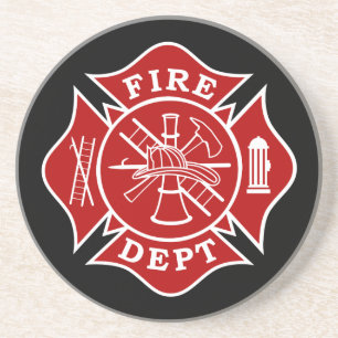 Firefighter Maltese Cross Coaster