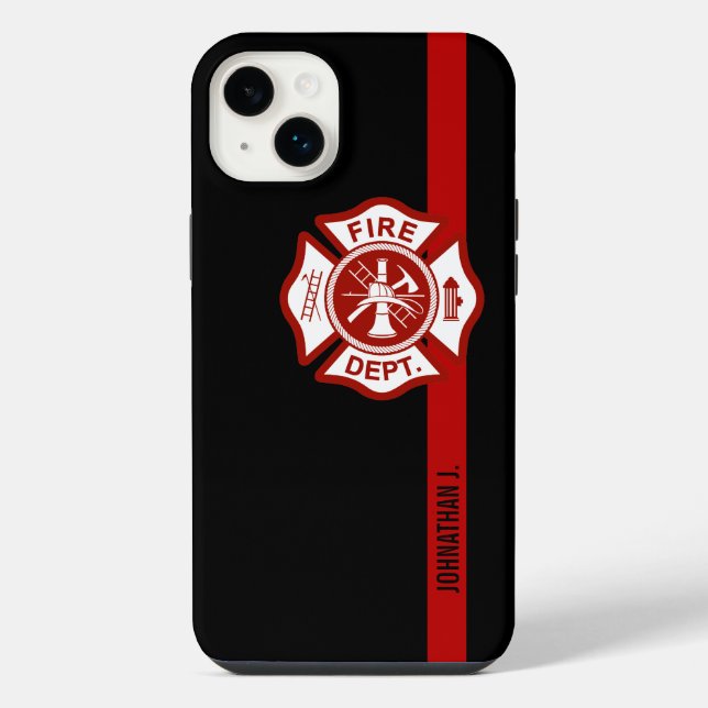 Firefighter Maltese Cross Thin Red Line iPhone Case (Back)