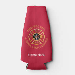 Firefighter Maltese Cross VVV Custom Bottle Cooler