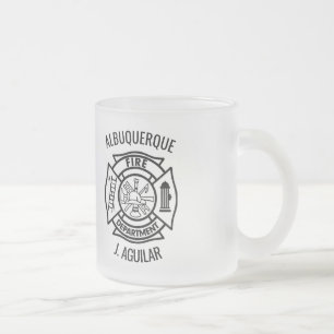 Firefighter Maltese Personalised Frosted Beer Mug