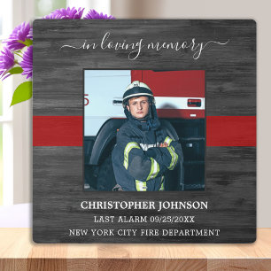 Firefighter Memorial Fallen In Loving Memory Plaque