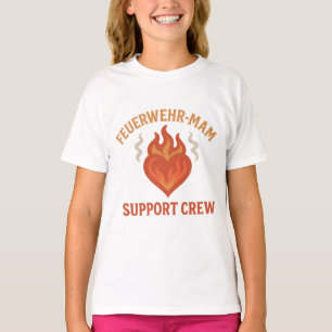 Firefighter Mom Support Crew – Proud Firefamily T-Shirt