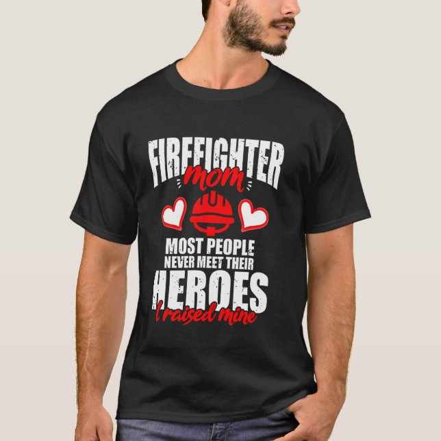 Firefighter Mum Fireman Mum Mother S Day  Thin Red T-Shirt (Front)