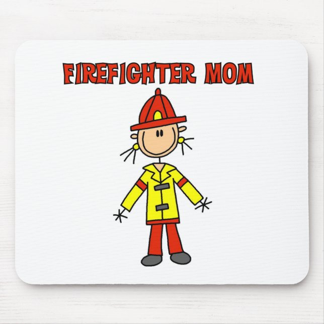 Firefighter Mum Mouse Mat (Front)