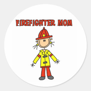 Firefighter Mum T-shirts and Gifts Classic Round Sticker