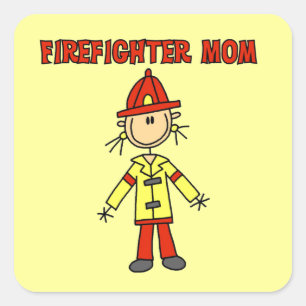 Firefighter Mum T-shirts and Gifts Square Sticker