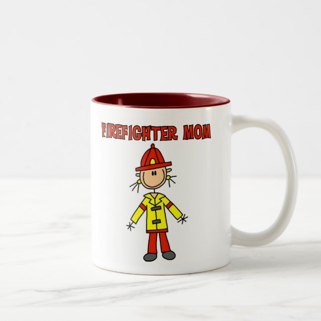 Firefighter Mum Two-Tone Coffee Mug (Right)
