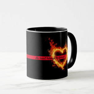 Firefighter My Heart Belongs To Personalise Gift Mug