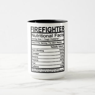 Firefighter Nutritional Facts Mug
