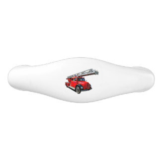 firefighter of the 1950s ceramic drawer pull
