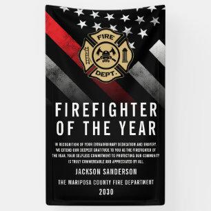 Firefighter of the Year Employee Recognition Logo Banner