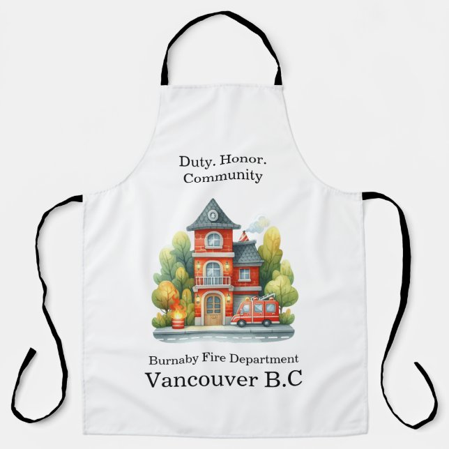 Firefighter on a warm spring afternoon apron (Front)