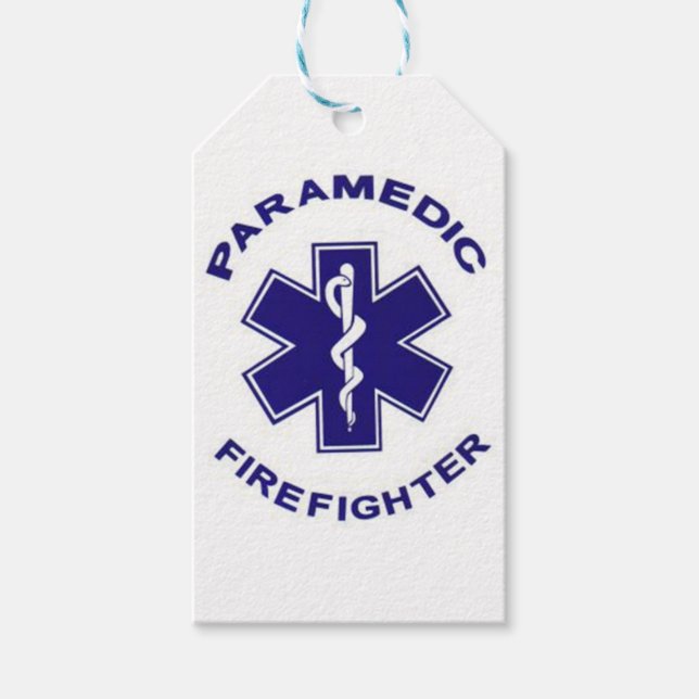 Firefighter Paramedic Gift Tags (Front)