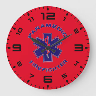 Firefighter Paramedic Large Clock