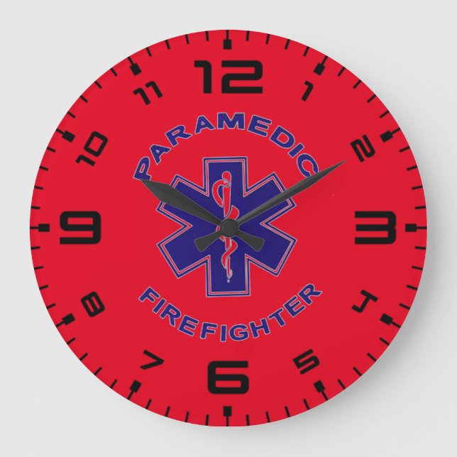 Firefighter Paramedic Large Clock (Front)