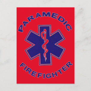 Firefighter Paramedic Postcard