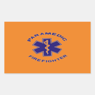 Firefighter Paramedic Rectangular Sticker