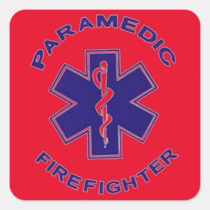 Firefighter Paramedic Square Sticker