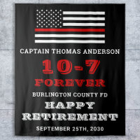Firefighter Party Thin Red Line Happy Retirement