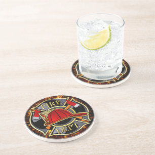 Firefighter Pattern Coaster