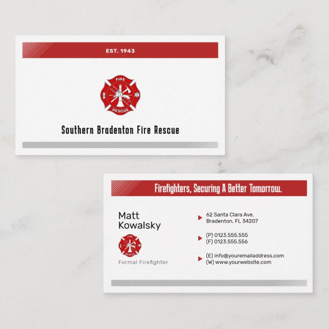 Firefighter | Perfect Business Card (Front/Back)