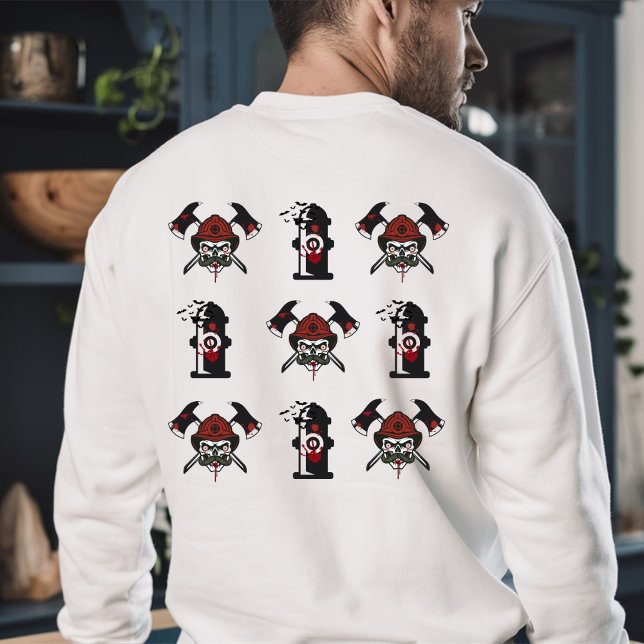 Firefighter Personalised Name Halloween Gift Sweatshirt (Creator Uploaded)