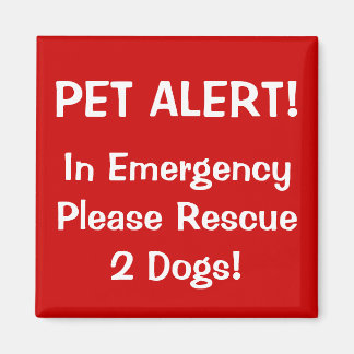 Firefighter Pet Alert! Magnet