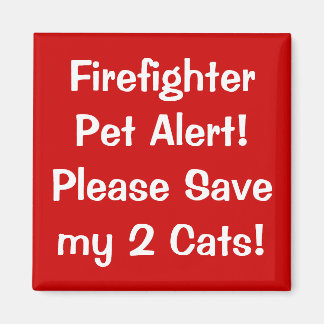 Firefighter Pet Alert! Magnet